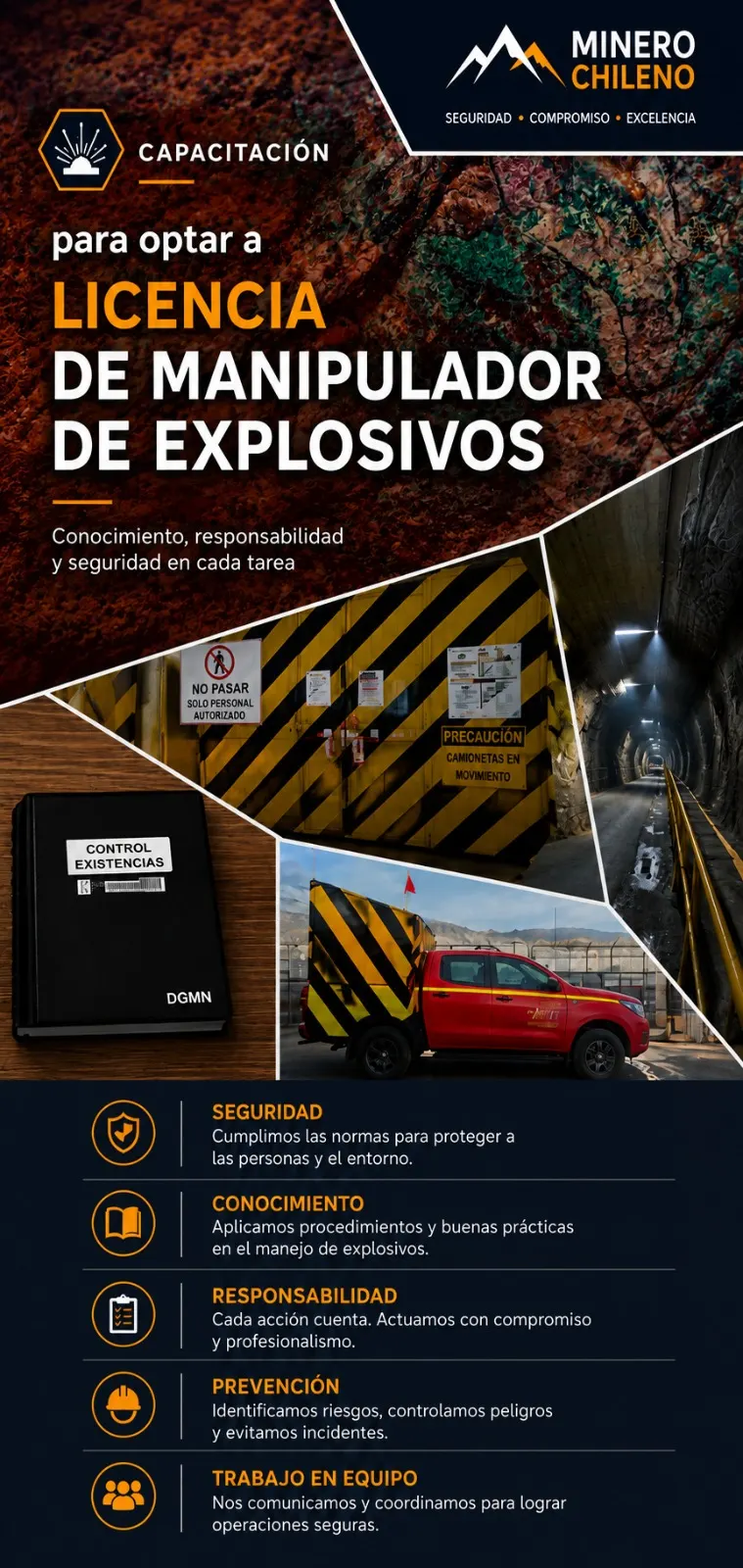 Curso de Manipulación de Explosivos en Minería